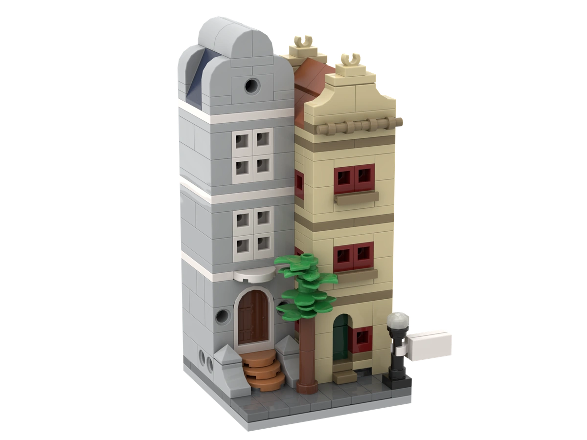 Historische grachtenpanden als custom LEGO® set